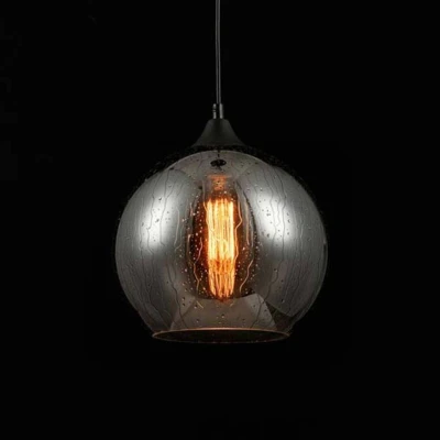 Afbeelding van Glas hanglamp bergen met regeneffect Ø 25cm