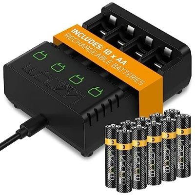 Afbeelding van Venom Power laadstation met 10 oplaadbare AA batterijen, 1000 mAh