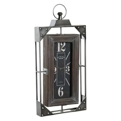 Afbeelding van Muurklok DKD Home Decor Loft Hout Ijzer (29 x 6.5 61 cm)