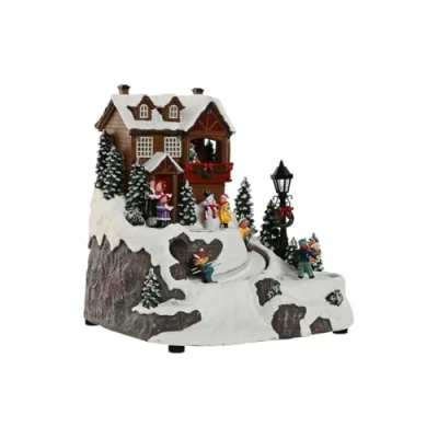Afbeelding van Kerstversiering Home ESPRIT Multicolour Muzikaal 24 X 23,5 25 cm