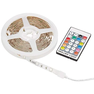 Afbeelding van Müller Licht 20100323 LED strip complete set Met connector (male) 230 V 5 m RGB