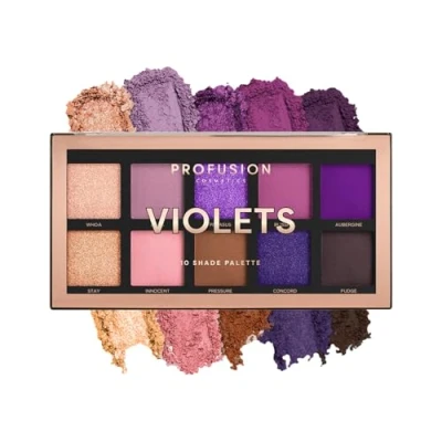 Afbeelding van Profusion Cosmetics Violets Oogschaduwpalet, verschillende kleuren, 10 stuks
