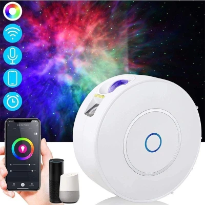 Afbeelding van FlinQ Slimme Sterrenprojector Sterrenhemel projectie Wolkenprojector Bestuurbaar via app of apparaat LED RGB Wit