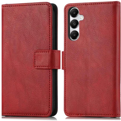 Afbeelding van imoshion Hoesje Geschikt voor Samsung Galaxy A56 Met Pasjeshouder Luxe Bookcase Rood