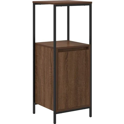 Afbeelding van Badkamermeubel met planken 36x35x95 cm bruin eiken