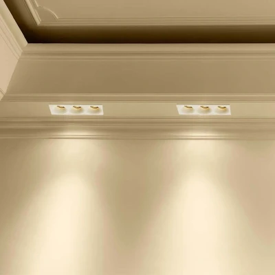 Afbeelding van V TAC VT 11023 LED inbouwspothouder van gips, rechthoekig, intrekbaar, voor 3 spots, GU10/GU5.3, wit sku 6766
