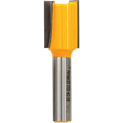 Image de DEWALT DT90007 QZ Fraise à rainurer HM, 2 tranchants, queue 8mm, Ø15mm, longueur utile 20mm