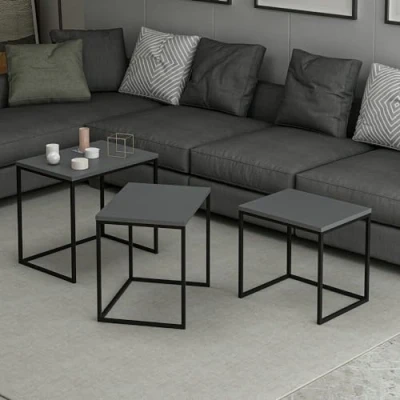 Afbeelding van Skye Decor, Salontafel, Evia Antraciet (55 x 40 50 cm)