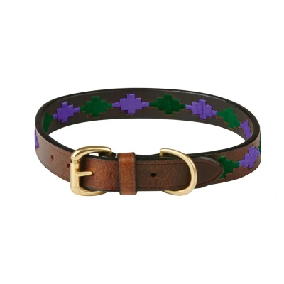 Afbeelding van Weatherbeeta Halsband Polo Leer Beaufort/Brown/Purple/Teal M Agradi.be