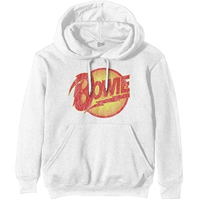 Afbeelding van David Bowie Vintage Diamond Dogs Logo Hoodie/trui XXS Wit