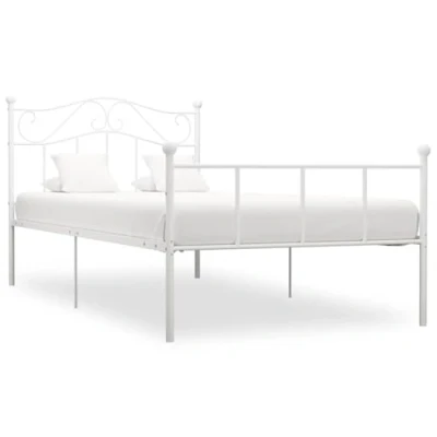 Afbeelding van Bedframe metaal wit 100x200 cm