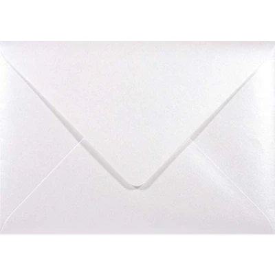 Afbeelding van Netuno 100 parelwitte enveloppen B6 125 x 175 mm 120 g majestic marmer wit elegante decoratieve voor bruiloft verjaardag doop Kerstmis uitnodigingen eerste communie wenskaarten