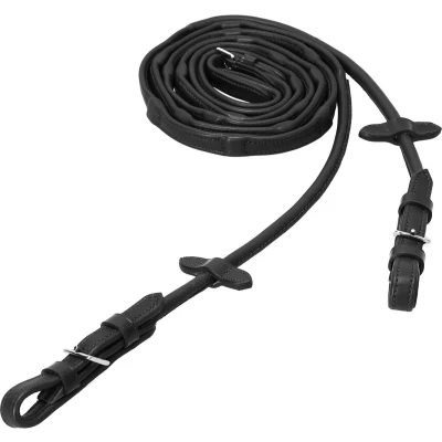 Afbeelding van Schockemöhle Teugels Durasoft Rolled Zwart/Zilver Full