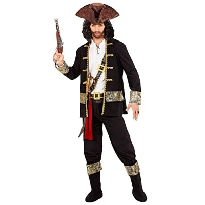Afbeelding van Widmann Piraat &amp; Viking Kostuum Pandora Man Zwart XL Carnavalskleding Verkleedkleding
