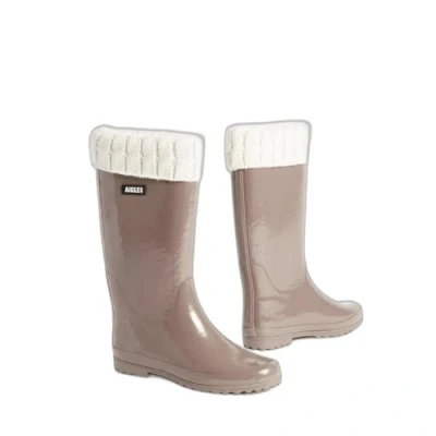 Afbeelding van Aigle Eliosa Winter Regenlaarzen, Dames, Maat: 41, Chestnut Natuurrubber