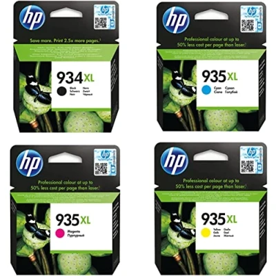 Afbeelding van HP Originele 934XL/935XL multipack 4 inktcartridges cyaan/geel/magenta/zwart compatibel met OfficeJet Pro 6230, 6800 Serie