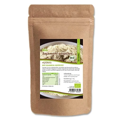 Afbeelding van Mynatura Biologisch sojameel gerold Van sojabonen Veganistisch voor bakken en Alternatief meel In zak (3 x 1000 g)