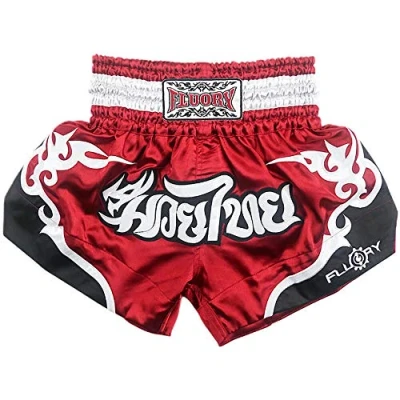 Afbeelding van FLUORY Muay Thai short, MMA kleding, training, kooivechten, worstelen, vechtsport, kickboksen, kleding