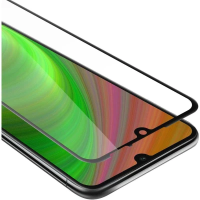 Afbeelding van Cadorabo Screenprotector geschikt voor Honor 8A Volledig scherm pantserfolie Beschermfolie in TRANSPARANT met ZWART Gehard (Tempered) display beschermglas 9H hardheid 3D Touch