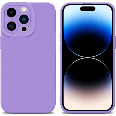 Afbeelding van Cadorabo Hoesje geschikt voor Apple iPhone 14 PRO MAX in Fluid LICHT PAARS Beschermhoes gemaakt van flexibel TPU silicone Cover Case