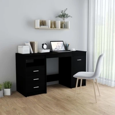 Afbeelding van Bureau 140x50x76 cm spaanplaat zwart