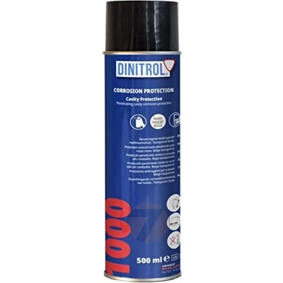 Afbeelding van DINITROL® 1000 transparante doordringende was voor holtes spuitbus 500 ml en 90 mm verlengrietje
