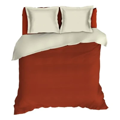 Afbeelding van Romanette Comtesse Dekbedovertrek Lits jumeaux 240x200/220 cm Rooibos/Ivoor