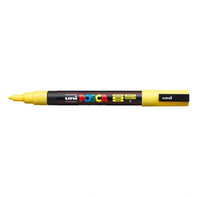 Image de uni ball Marqueur peinture POSCA (PC 3M), jaune largeur de trait: 1,5 mm (ancien: PC3MJAU / nouveau: PC 3M J)