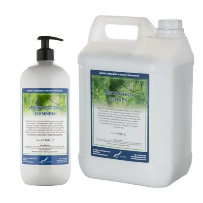 Afbeelding van Bodylotion Dennen 1 liter met gratis pompje hervulbaar + Jerrycan 5 navulling
