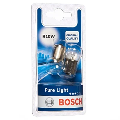 Image de Bosch Automotive R10W Pure Light lampes auto 12 V 10 W BA15s 2 ampoules
