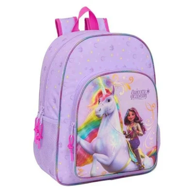 Afbeelding van UNICORN ACADEMY sac à dos scolaire pour enfant, adaptable au chariot, idéal les enfants d&#039;âge scolaire, confortable et polyvalent, qualité résistance, 33 x 14 42 cm