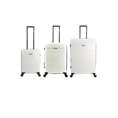 Afbeelding van Discovery Skyward Harde Kofferset 3 Delig / Trolleyset Reiskofferset Wit