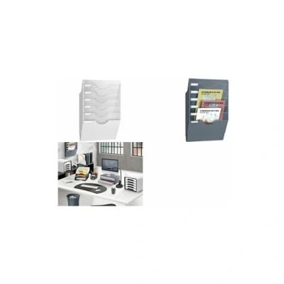 Image de CEP Présentoir mural ReCeption, format A4, 6 cases, gris