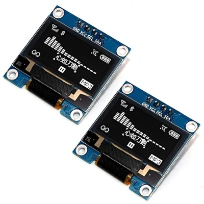 Afbeelding van Fasizi OLED prikbord 2,4 cm I2C IIC SPI Serial 128 x 64 met pinnen voor Arduino wit lettertype