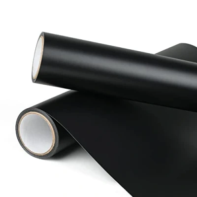 Afbeelding van Prime Vinyl Plotterfolie voor vinyl, mat zwart, 30 cm x 335 cm, met PET achterkant, cricut, beker, raam, interieurdecoratie