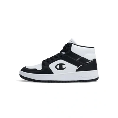 Afbeelding van Champion Rebound 2.0 MID Basketbalschoenen, Heren, Maat: 42.5, White/black Hoogwaardig imitatieleer