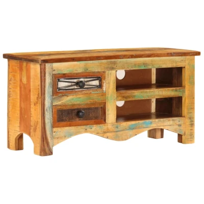 Afbeelding van Tv meubel 80x30x40 cm massief gerecycled hout