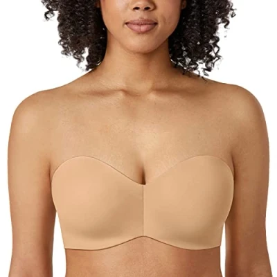 Afbeelding van DELIMIRA Minimizer beha zonder bandjes voor dames met beugel inzetstukken, Taupe Beige
