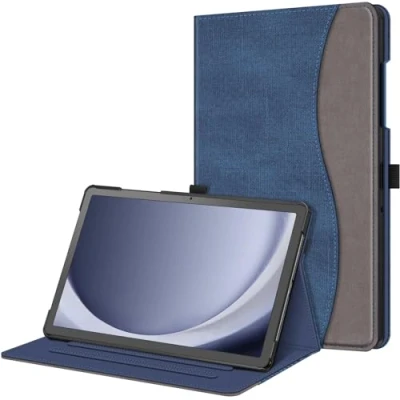 Afbeelding van Fintie Samsung Galaxy Tab A9 Plus 11 inch 2023 hoes, multi hoek beschermhoes met documentenvak en automatische slaap /waakfunctie voor tablet A9+, SM X210/X216/X218, blauw