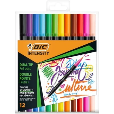 Afbeelding van Bic Viltstift Intensity Dual Tip, Etui Van 12 Stuks