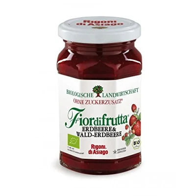 Afbeelding van Rigoni di Asiago Fiordifrutta Biologische aardbeien en aardbeienspread, 250 g