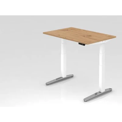 Afbeelding van XBHM 12 WC 120x80 Bureau Elektrisch in hoogte verstelbaar Knoestige Eiken Tafelhoogte I
