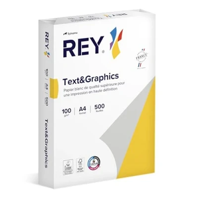 Image de Ramette papier Text &amp; Graphics A4 100 g 500 feuilles Blanc Rey