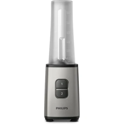 Afbeelding van Philips Miniblender Daily Collection Twee snelheidsstanden Motor van 350 W Vaatwasmachinebestendig Tumbler voor onderweg Quick clean Zilver HR2600/80