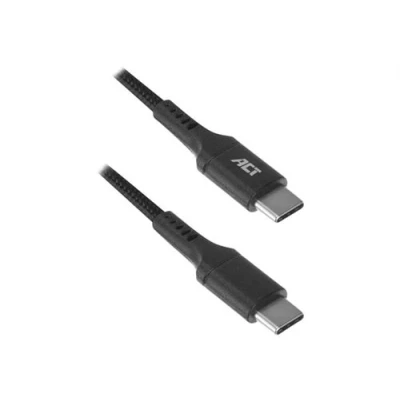 Image de ACT Câble USB C (M) pour 2.0 20 V 3 A 1 m Power Delivery (60W) noir