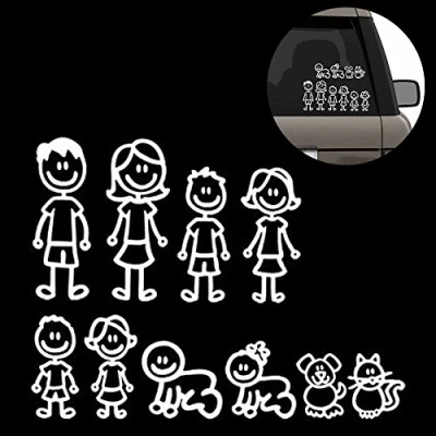 Afbeelding van TownStix (10 stuks) Gelukkige Familie Auto Stickers