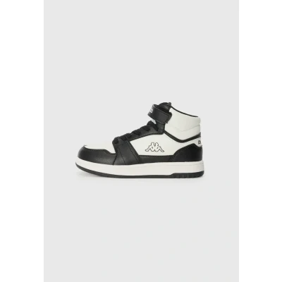 Afbeelding van Kappa Rernal Unisex Sneakers hoog voor kinderen, Maat: 33, White/black Hoogwaardig imitatieleer