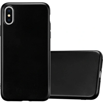 Afbeelding van Cadorabo Hoesje geschikt voor Apple iPhone XS MAX in METALLIC ZWART Beschermhoes gemaakt van flexibel TPU silicone Case Cover
