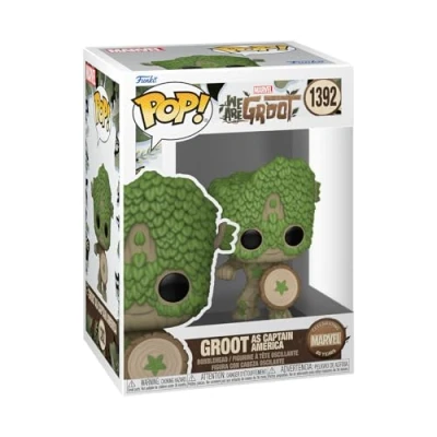 Image de Figurine Funko Pop Marvel We Are Groot Captain America