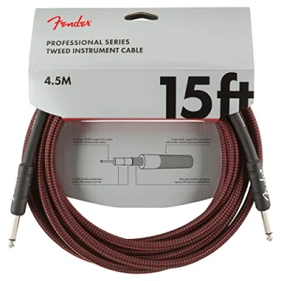 Afbeelding van Fender Professional Series Instrument Cable 4.5m (Red Tweed) Gitaarkabel